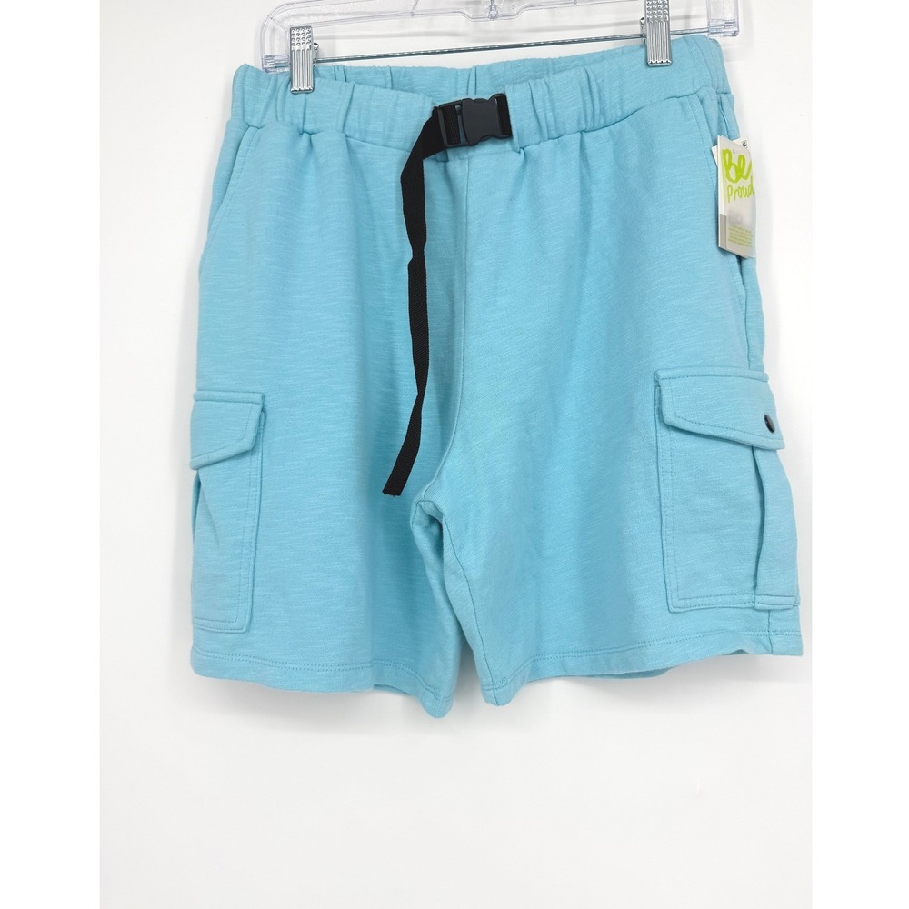 BP Nordstrom Be Proud‎ Blue Cargo Knit Shorts with Belt Small NWT